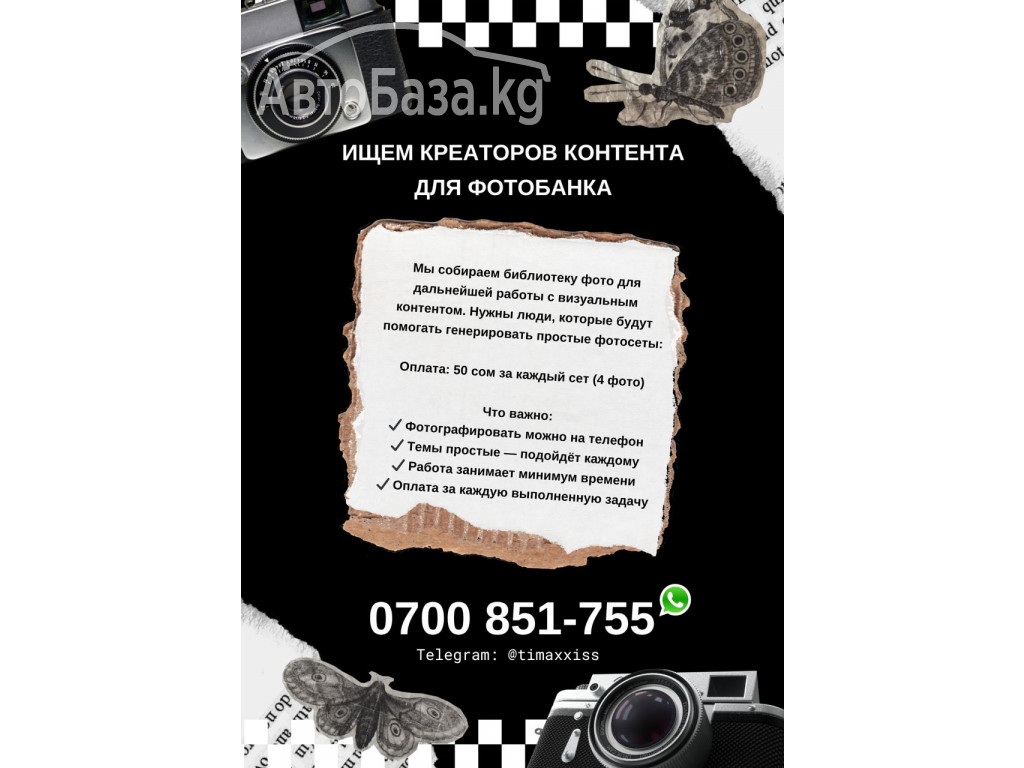 Ищем креаторов контента для фотобанка