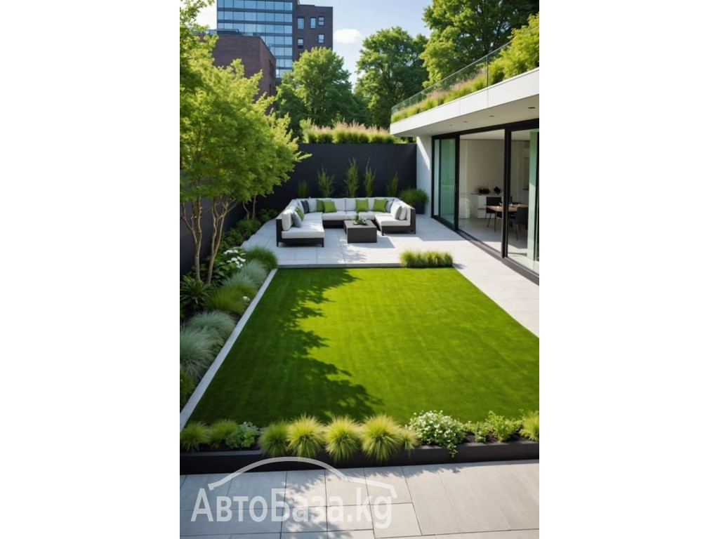 Ковролин, искусственный газон, керамогранит, кухонные мойки