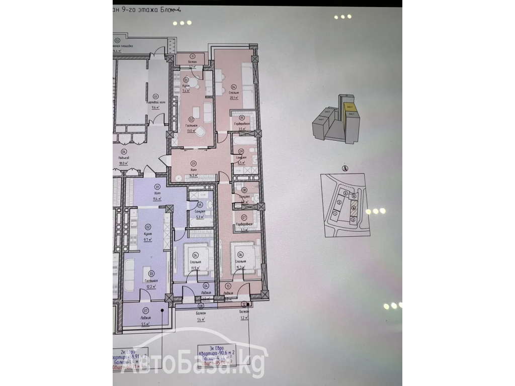 Продается 3 комнатная квартира ПСО. ЖК MANSARA