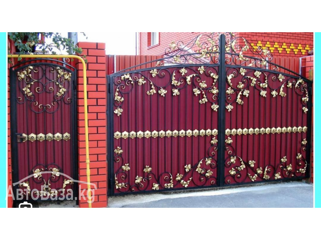 Сварочные работы: ворота для дома, навес на заказ! Бишкек.