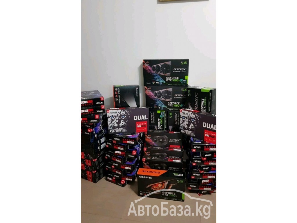 Видеокарты RX 570, RX 580, RX Vega, GTX 1070, GTX 1080, 1080Ti