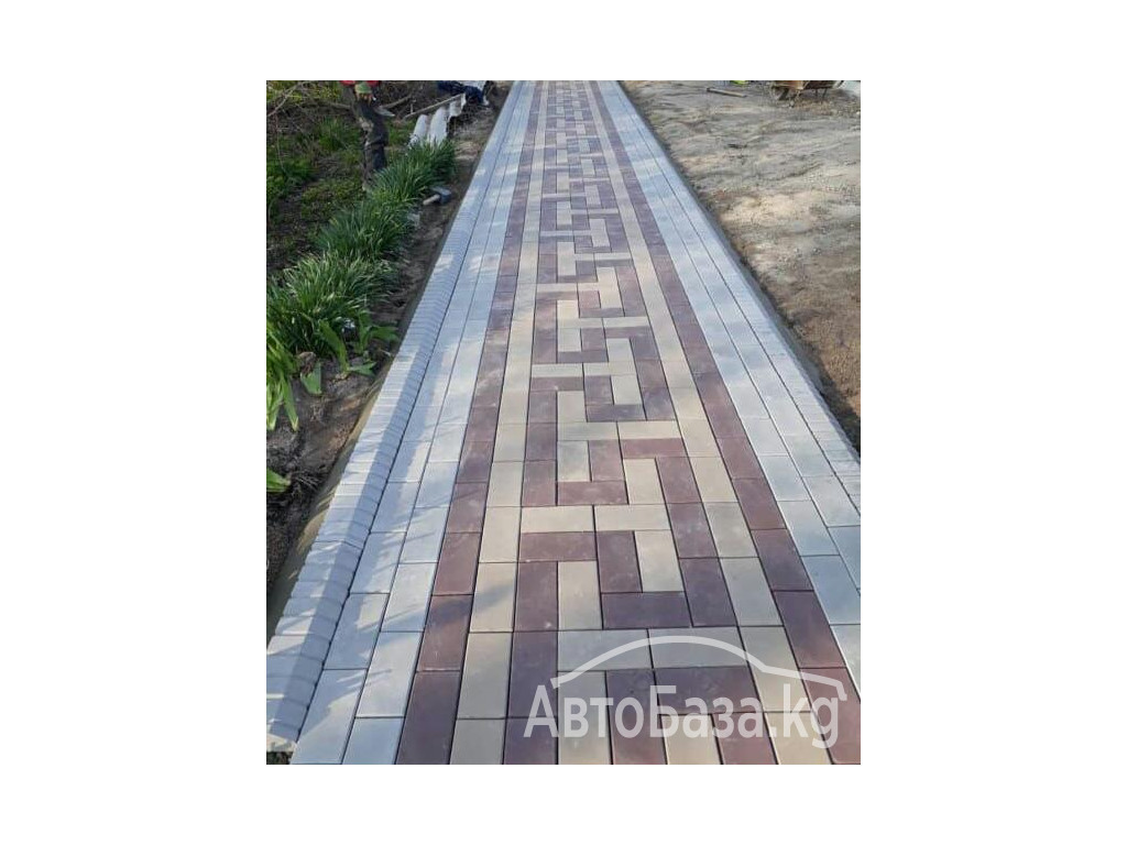 Евро - брусчатка. Тротуарная плитка. Бордюры 