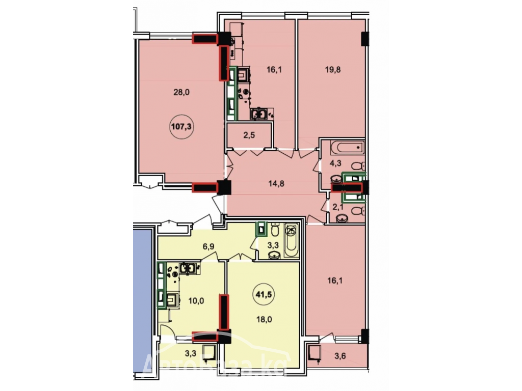 Продается 3 комнатная квартира. ЖК Вегас. Байтик баатыра/Токомбаева