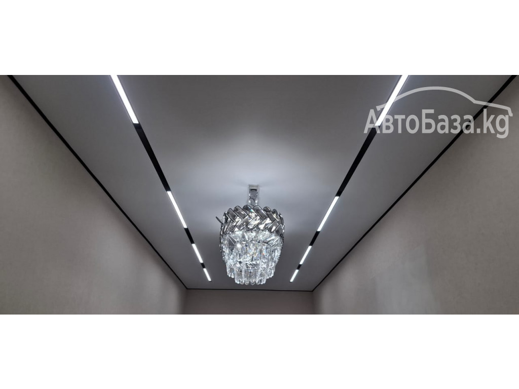 Натяжные потолки. Современный потолок за 1 день!