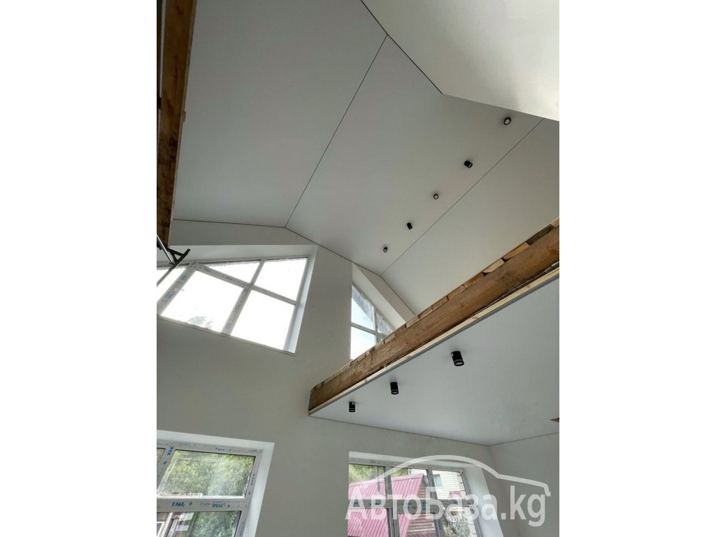 Установить натяжной потолок.