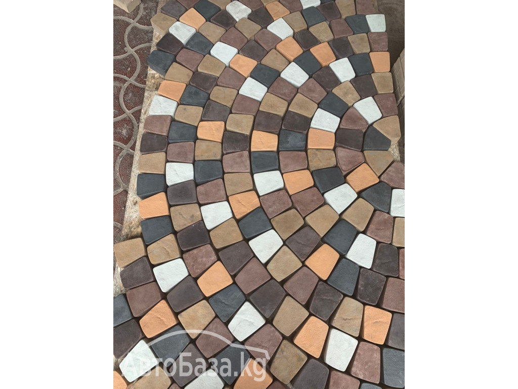 Евро - брусчатка. Тротуарная плитка. Бордюры 