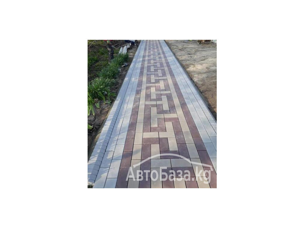 Евро - брусчатка. Тротуарная плитка. Бордюры 