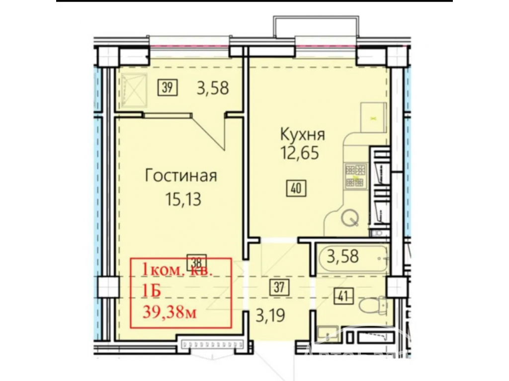 Продается 1 комнатная квартира ПСО. ЖК Нью-Йорк